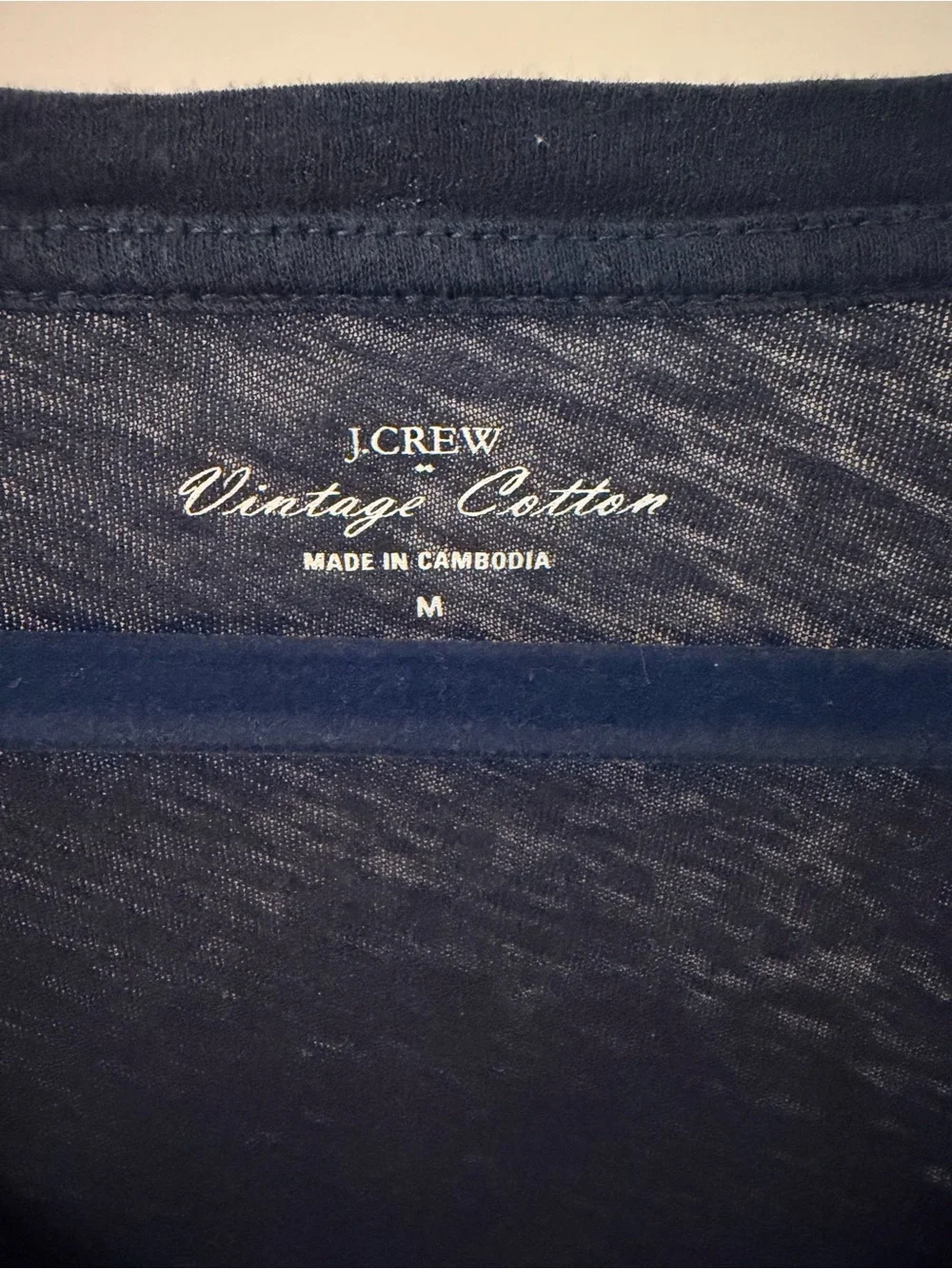 J. Crew Navy Vintage Cotton Tee